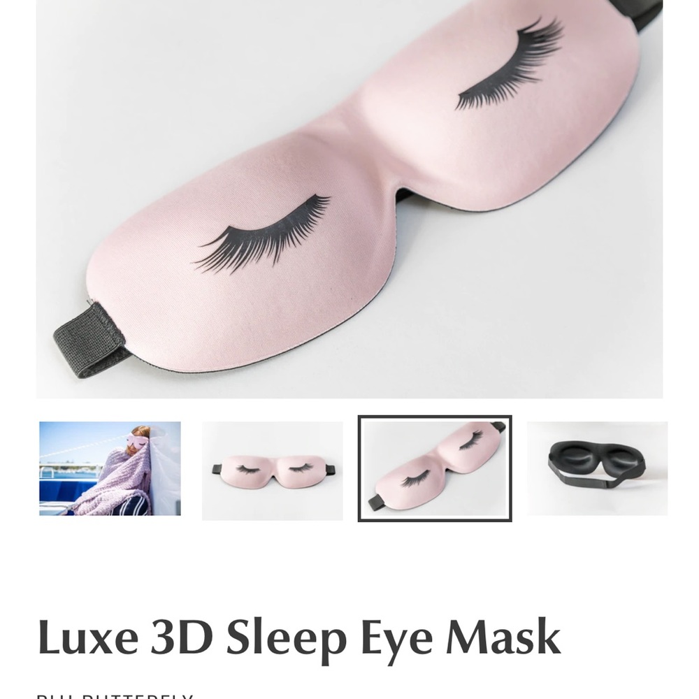 Set of 3 !!! Luxury 3D eye mask for travel with Lash Graphics